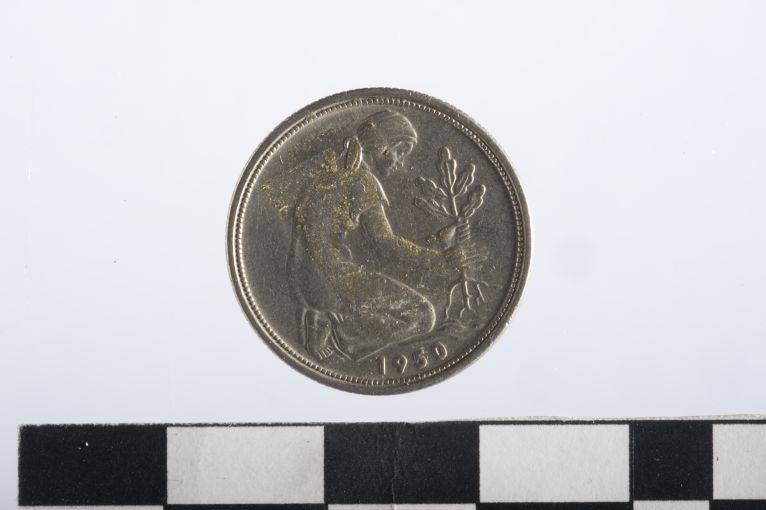moneta - 50 pfennig - ambito tedesco (sec. XX d.C)