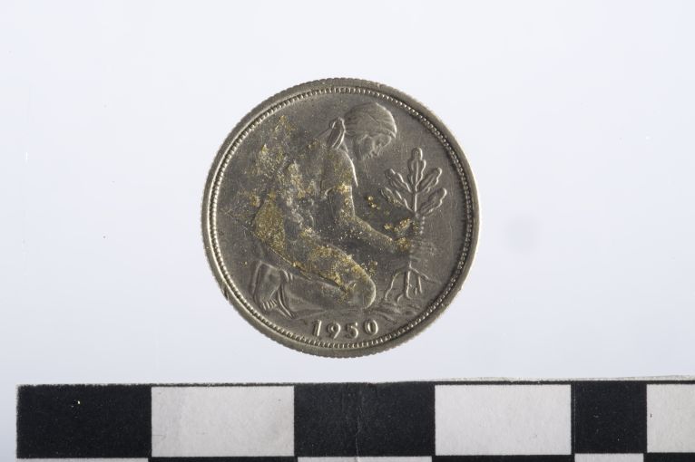moneta - 50 pfennig - ambito tedesco (sec. XX d.C)