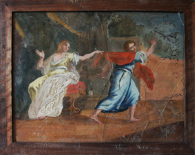 Miraculu in vitro (Pittura su vetro, devozionale, RITUALITÀ/ OGGETTI DEVOZIONALI) di N.R (bottega), N.R (bottega) - Produzione artigianale