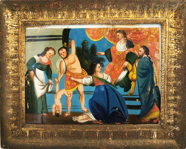 Miraculu in vitro (Pittura su vetro, devozionale, RITUALITÀ/ OGGETTI DEVOZIONALI) di Zizolfo Mario e Antonio (bottega), N.R (bottega) - Produzione artigianale