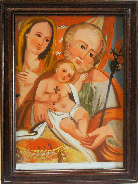 Miraculu in vitro (Pittura su vetro, devozionale, RITUALITÀ/ OGGETTI DEVOZIONALI) di N.R (bottega), N.R (bottega) - Produzione artigianale