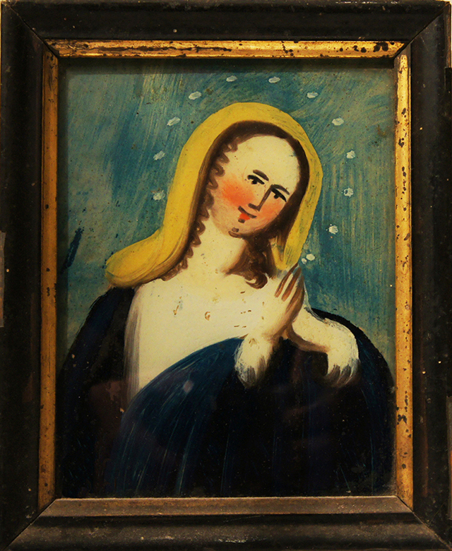 Miraculu in vitro (Pittura su vetro, devozionale, RITUALITÀ/ OGGETTI DEVOZIONALI) di N.R (bottega), N.R (bottega) - Produzione artigianale