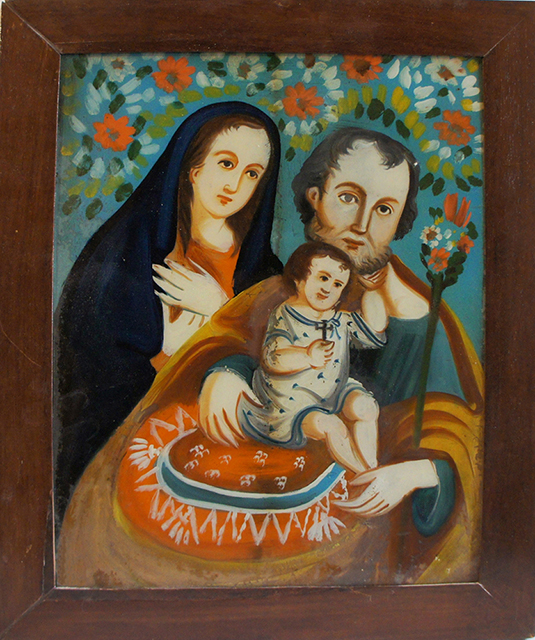 Miraculu in vitro (Pittura su vetro, devozionale, RITUALITÀ/ OGGETTI DEVOZIONALI) di N.R (bottega), N.R (bottega) - Produzione artigianale