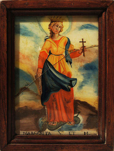 Miraculu in vitro (Pittura su vetro, devozionale, RITUALITÀ/ OGGETTI DEVOZIONALI) di N.R (bottega), N.R (bottega) - Produzione artigianale