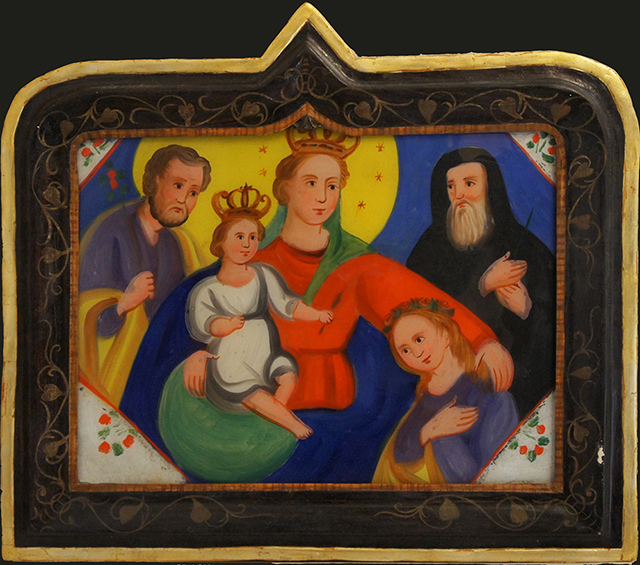 Miraculu in vitro (Pittura su vetro, devozionale, RITUALITÀ/ OGGETTI DEVOZIONALI) di N.R (bottega), N.R (bottega) - Produzione artigianale
