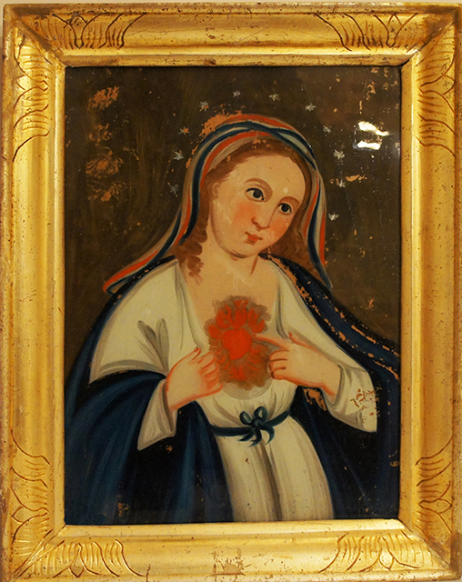 Miraculu in vitro (Pittura su vetro, devozionale, RITUALITÀ/ OGGETTI DEVOZIONALI) di N.R (bottega), N.R (bottega) - Produzione artigianale