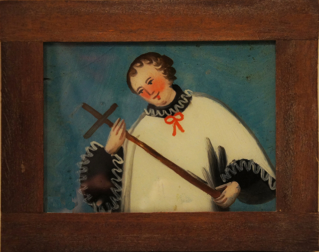 Miraculu in vitro (Pittura su vetro, devozionale, RITUALITÀ/ OGGETTI DEVOZIONALI) di N.R (bottega), N.R (bottega) - Produzione artigianale