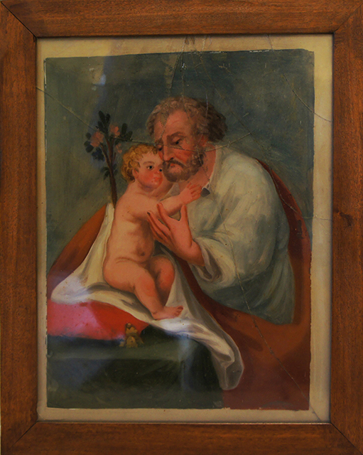 Miraculu in vitro (Pittura su vetro, devozionale, RITUALITÀ/ OGGETTI DEVOZIONALI) di N.R (bottega), N.R (bottega) - Produzione artigianale