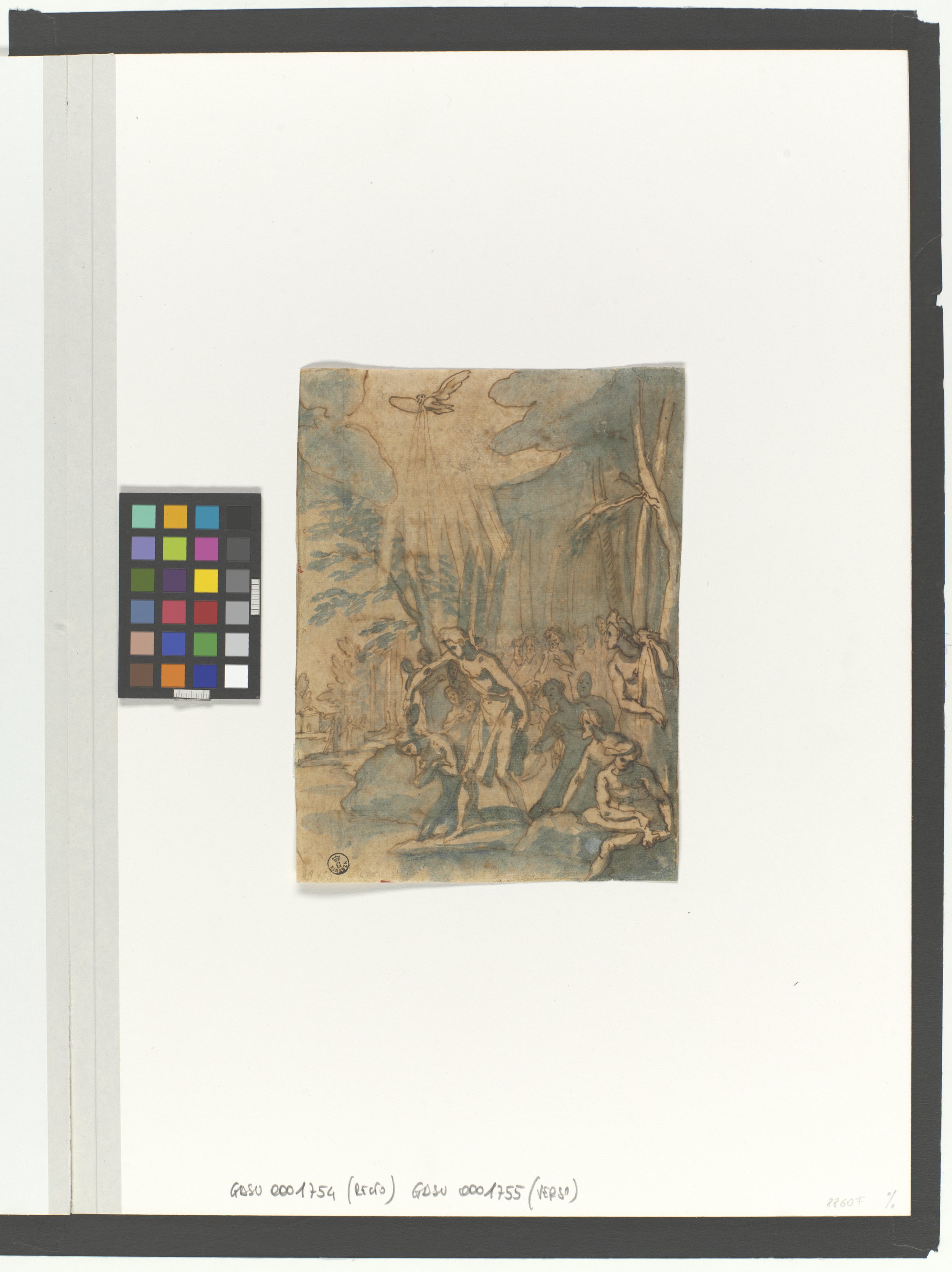 battesimo di Cristo (disegno) di Cardi Ludovico detto Cigoli (fine XVI)