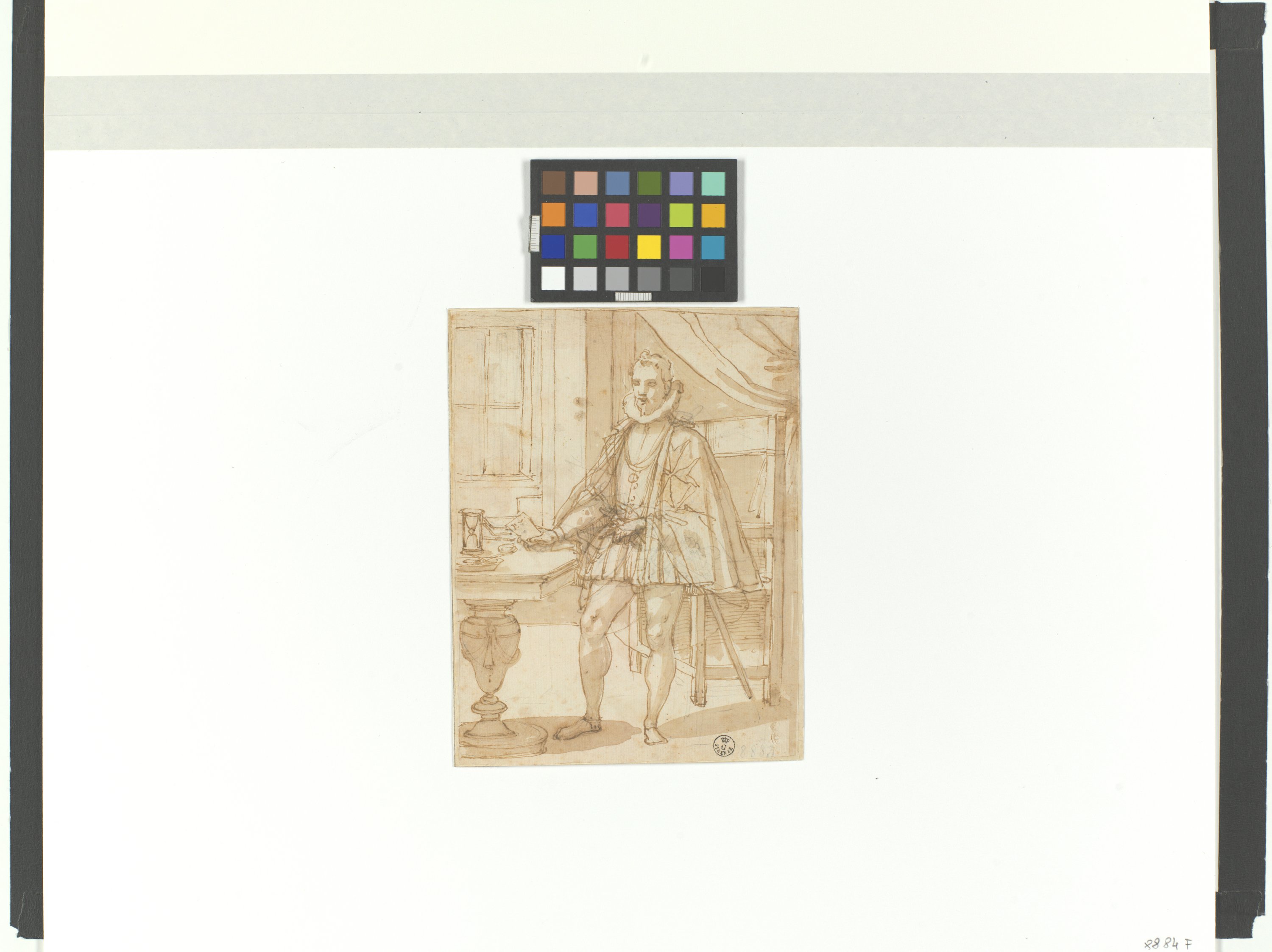 ritratto di un cavaliere dell'ordine di Santo Stefano (disegno) di Cardi Ludovico detto Cigoli (fine/ inizio XVI/ XVII)