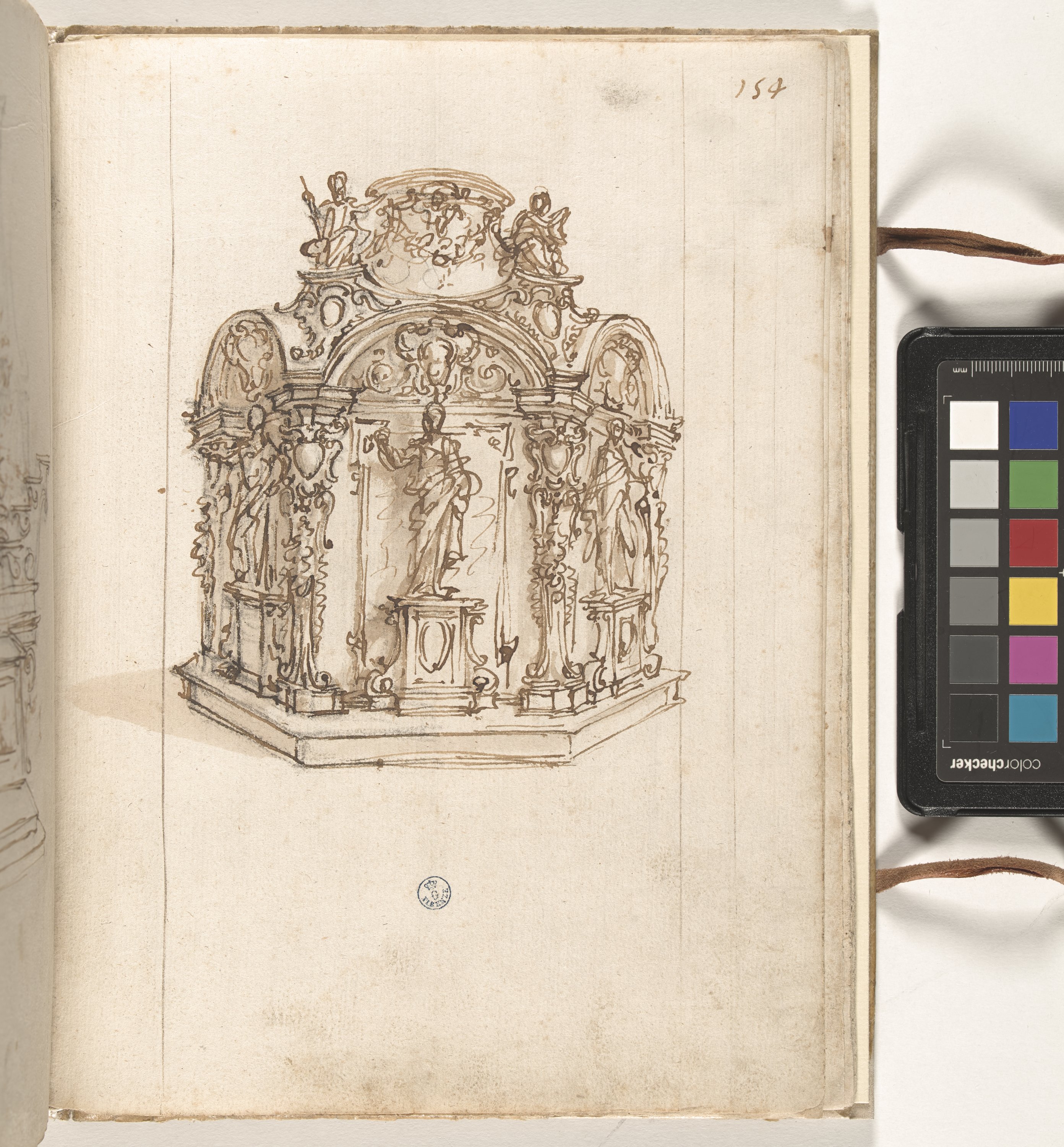 Giornale P[er] il Sig.re Gio b.ta Foggini, Reliquiario ottagonale (disegno, elemento d'insieme) di Foggini Giovanni Battista (XVIII)