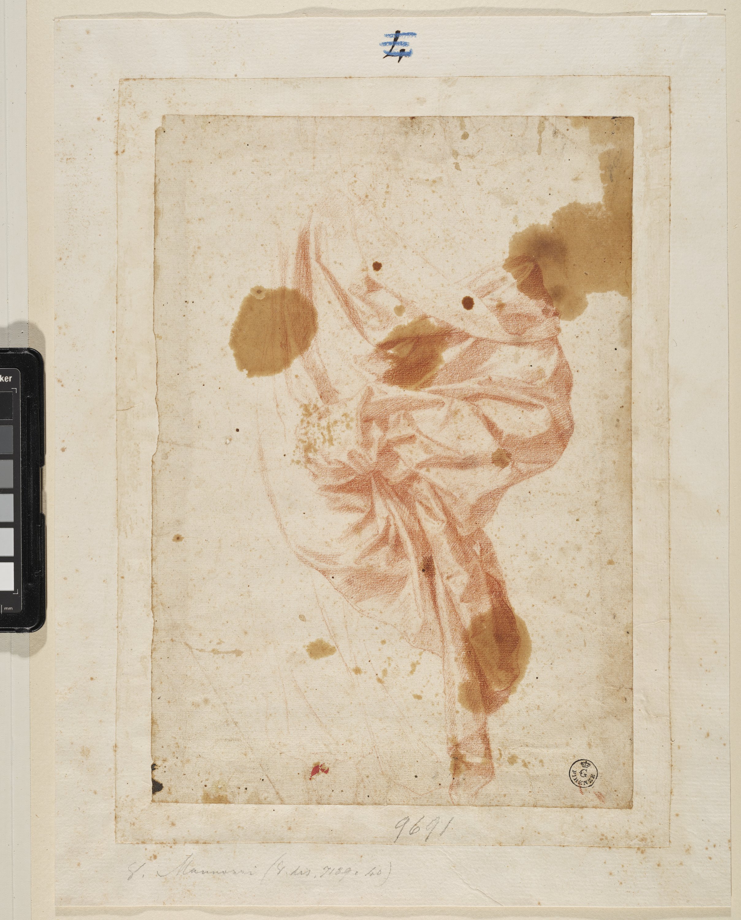 studio di panneggio (disegno) di Mannozzi Vincenzo (secondo quarto XVII)