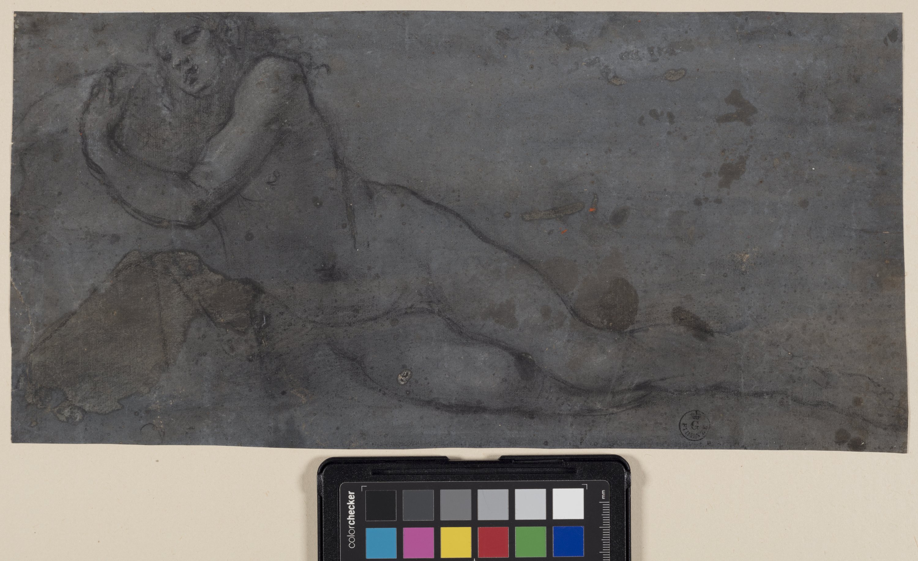 studio di donna sdraiata (disegno) di Furini Francesco (XVII)