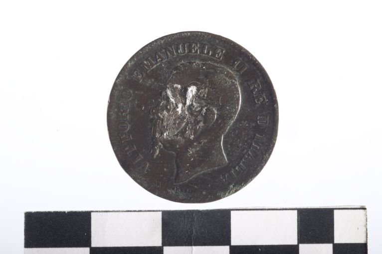 moneta - 5 centesimi - ambito Regno d'Italia (sec. XIX d.C)