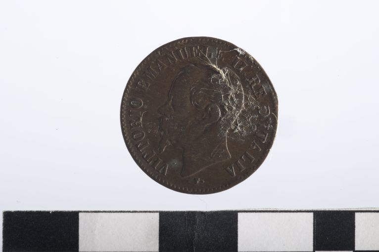 moneta - 2 centesimi - ambito Regno d'Italia (sec. XIX d.C)