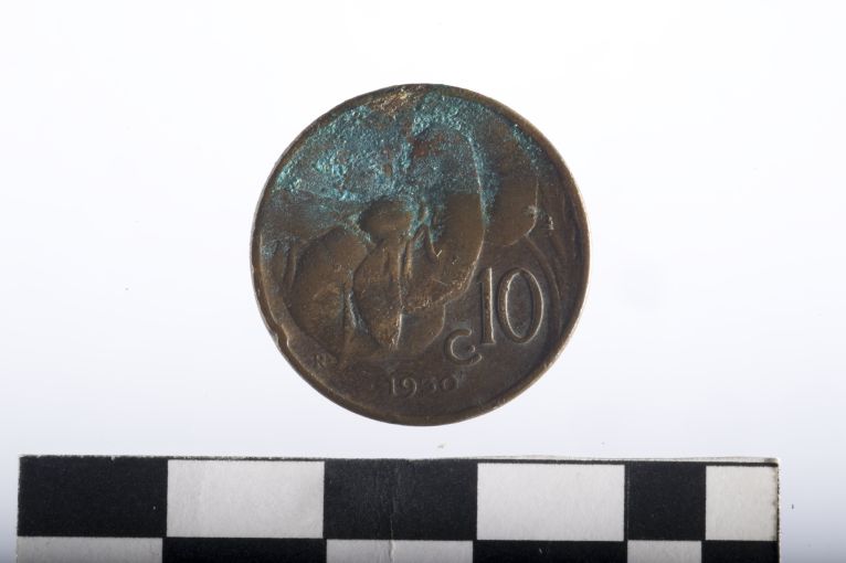 moneta - 10 centesimi - ambito Regno d'Italia (sec. XX d.C)