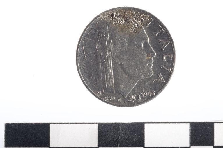 moneta - 20 centesimi - ambito Regno d'Italia (sec. XX d.C)