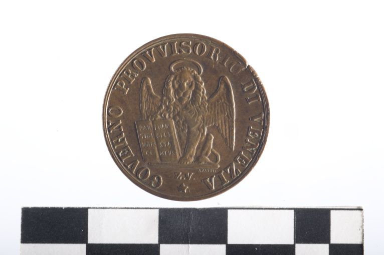 moneta - 5 centesimi - ambito Repubblica di Venezia (sec. XIX d.C)