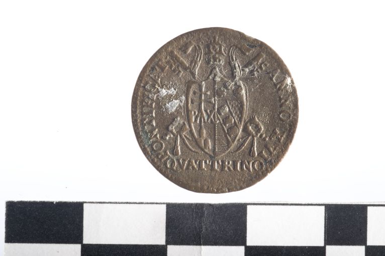 moneta - quattrino - ambito Stato Pontificio (sec. XIX d.C)