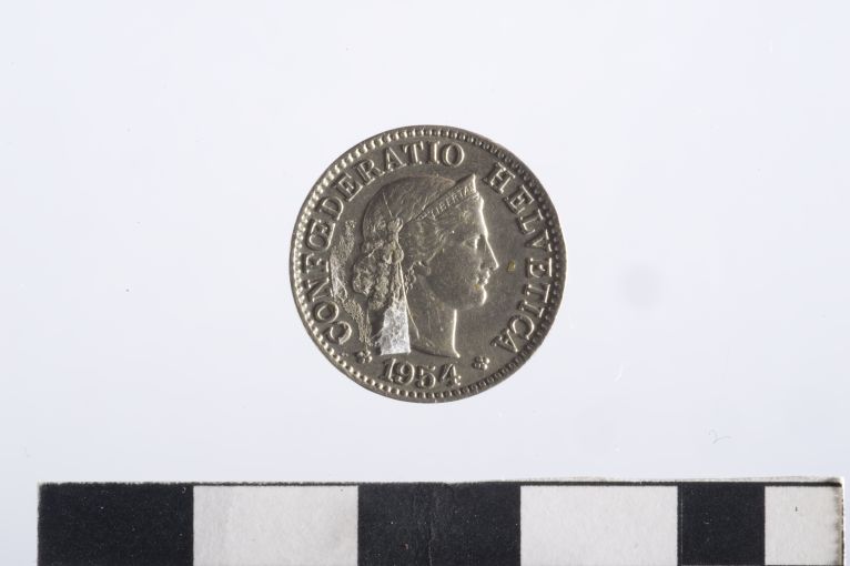 moneta - 5 rappen (sec. XX d.C)