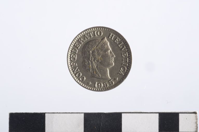 moneta - 5 rappen (sec. XX d.C)