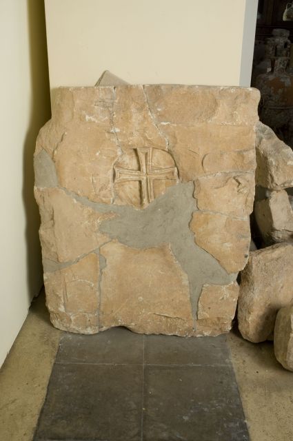 sarcofago/ coperchio a lastra - ambito bizantino (SECOLI/ VI)