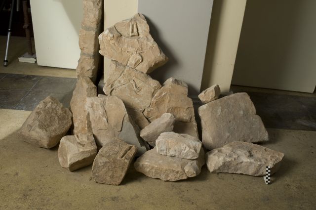 sarcofago/ coperchio a lastra - ambito bizantino (SECOLI/ VI)