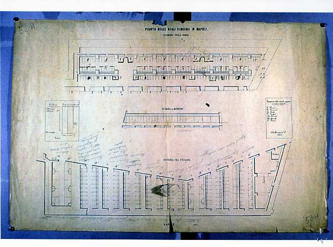 planimetria (disegno) - ambito napoletano (sec. XIX)