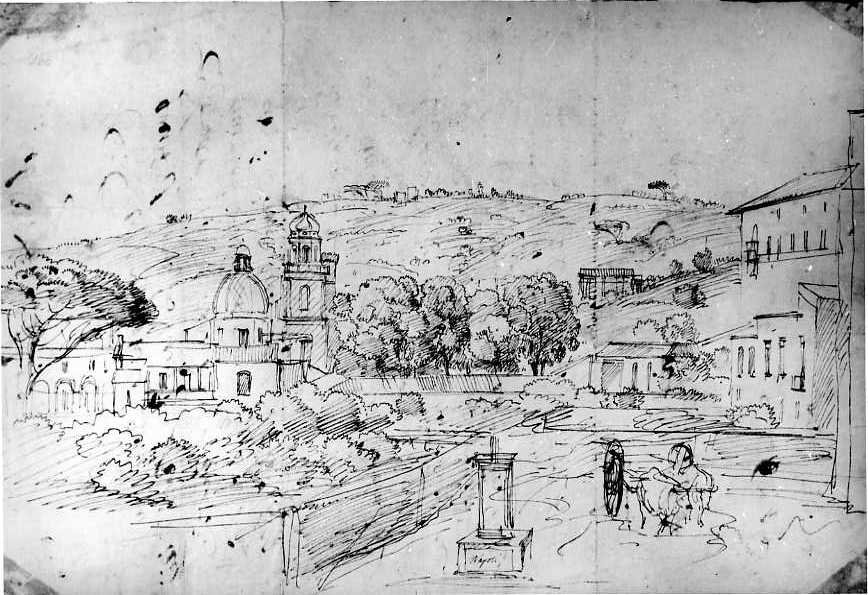 La Chiesa di Santa Maria in Portico a Napoli/Lettera da Roma datata 1°Aprile 1702, La Chiesa di Santa Maria in Portico a Napoli/ Lettera da Roma datata 1°Aprile 1702 (disegno, insieme) di Van Wittel Gaspar (sec. XVIII)