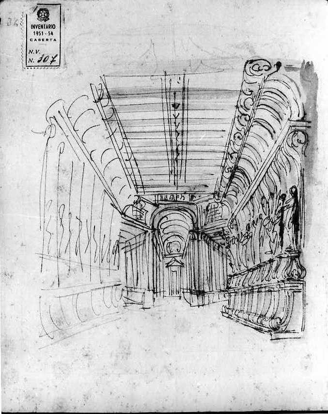 scenografia (disegno) di Vanvitelli Luigi (prima metà sec. XVIII)
