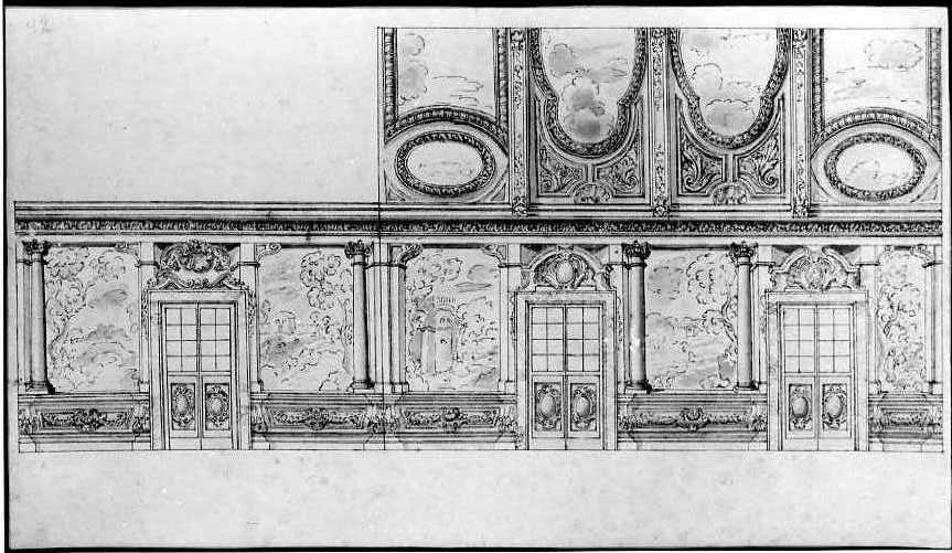 decorazione di ambiente (disegno) di Vanvitelli Carlo (metà sec. XVIII)