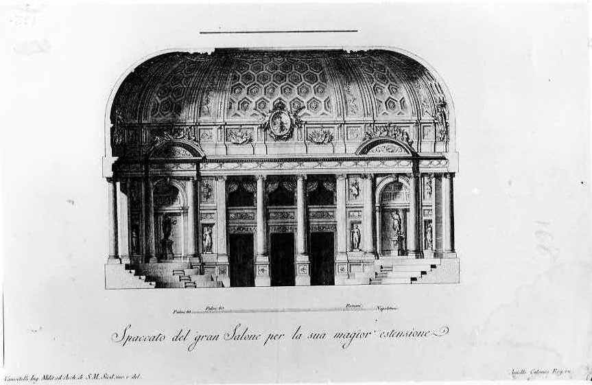 decorazione di ambiente (disegno) di Vanvitelli Carlo (seconda metà sec. XVIII)