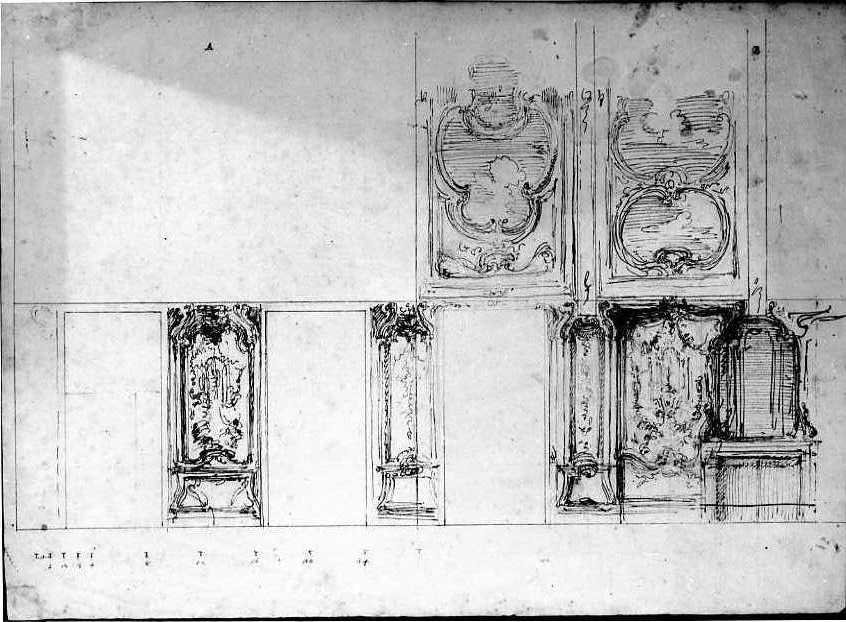 parete/ soffitto di un vano (disegno) di Vanvitelli Luigi (secondo quarto sec. XVIII)