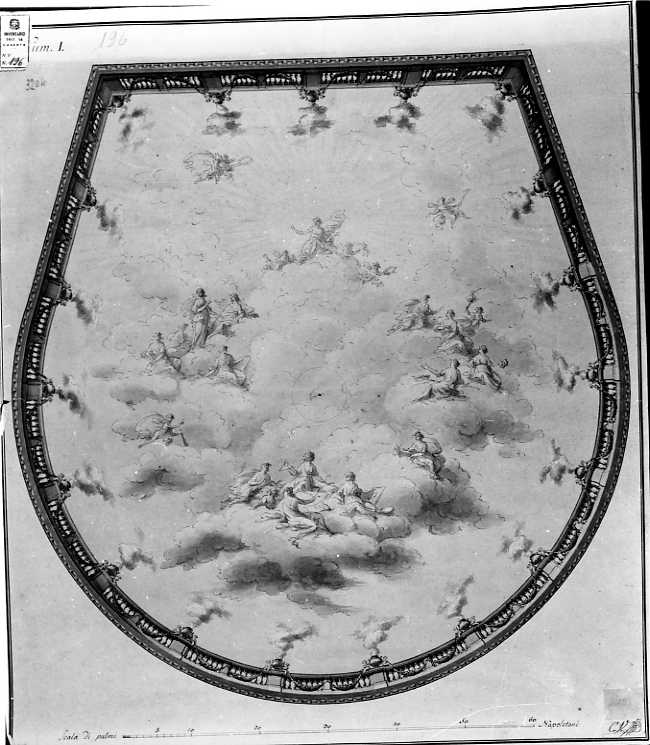 platea di teatro (disegno) di Vanvitelli Carlo (terzo quarto sec. XVIII)