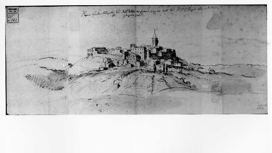 veduta di Ponzano (disegno) di Vanvitelli Luigi (sec. XVIII)
