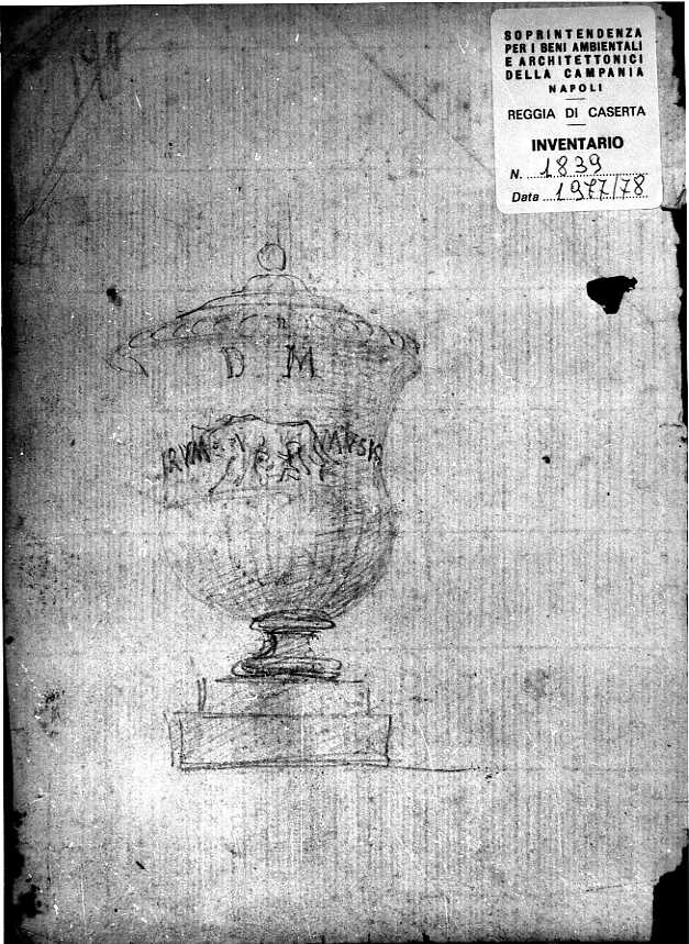 vaso (disegno) di Vanvitelli Luigi (metà sec. XVIII)