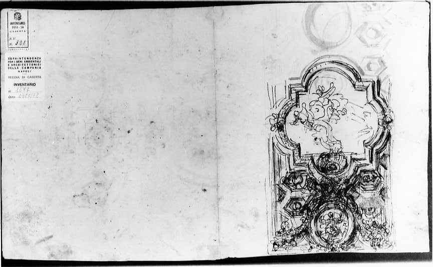 soffitto (disegno) di Vanvitelli Luigi (secondo quarto sec. XVIII)