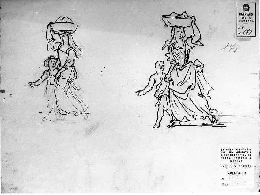 figure (disegno) di Vanvitelli Luigi (scuola) (seconda metà sec. XVIII)