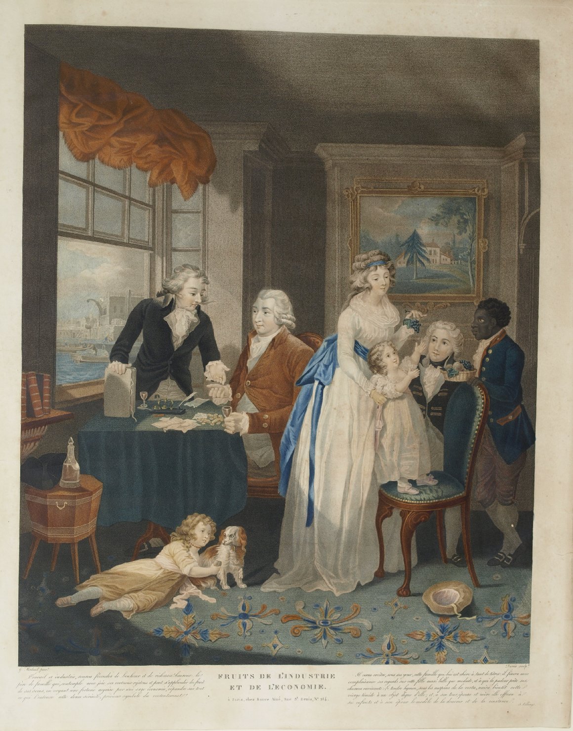 Fruits de l'industrie et de l'economie, ammonimenti morali (stampa a colori) di Mordand G (attribuito), Darcis (attribuito) (prima metà sec. XIX)