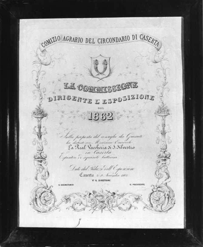 iscrizione (stampa) - ambito campano (terzo quarto sec. XIX)