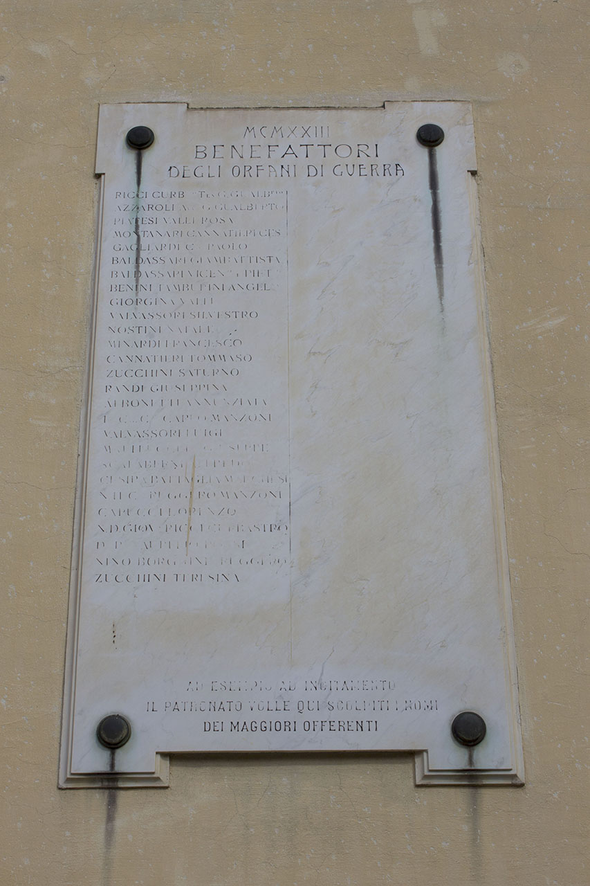 lapide commemorativa, coppia - ambito romagnolo (primo quarto, primo quarto XX, XX)