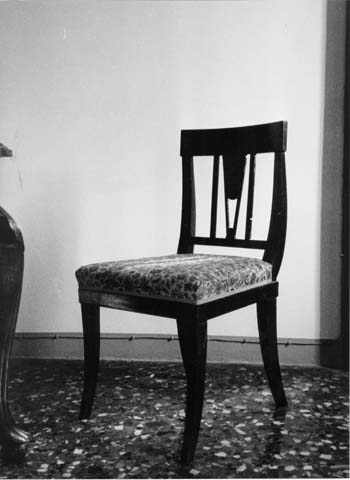 sedia, opera isolata - ambito veneto (Primo quarto XIX)