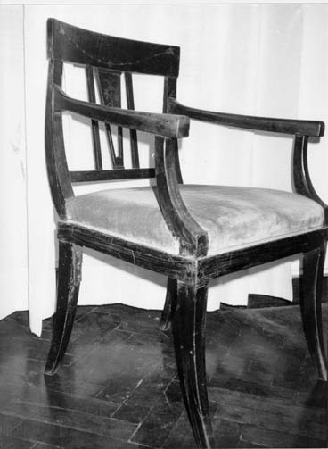 poltrona, opera isolata - ambito veneto (primo quarto XIX)