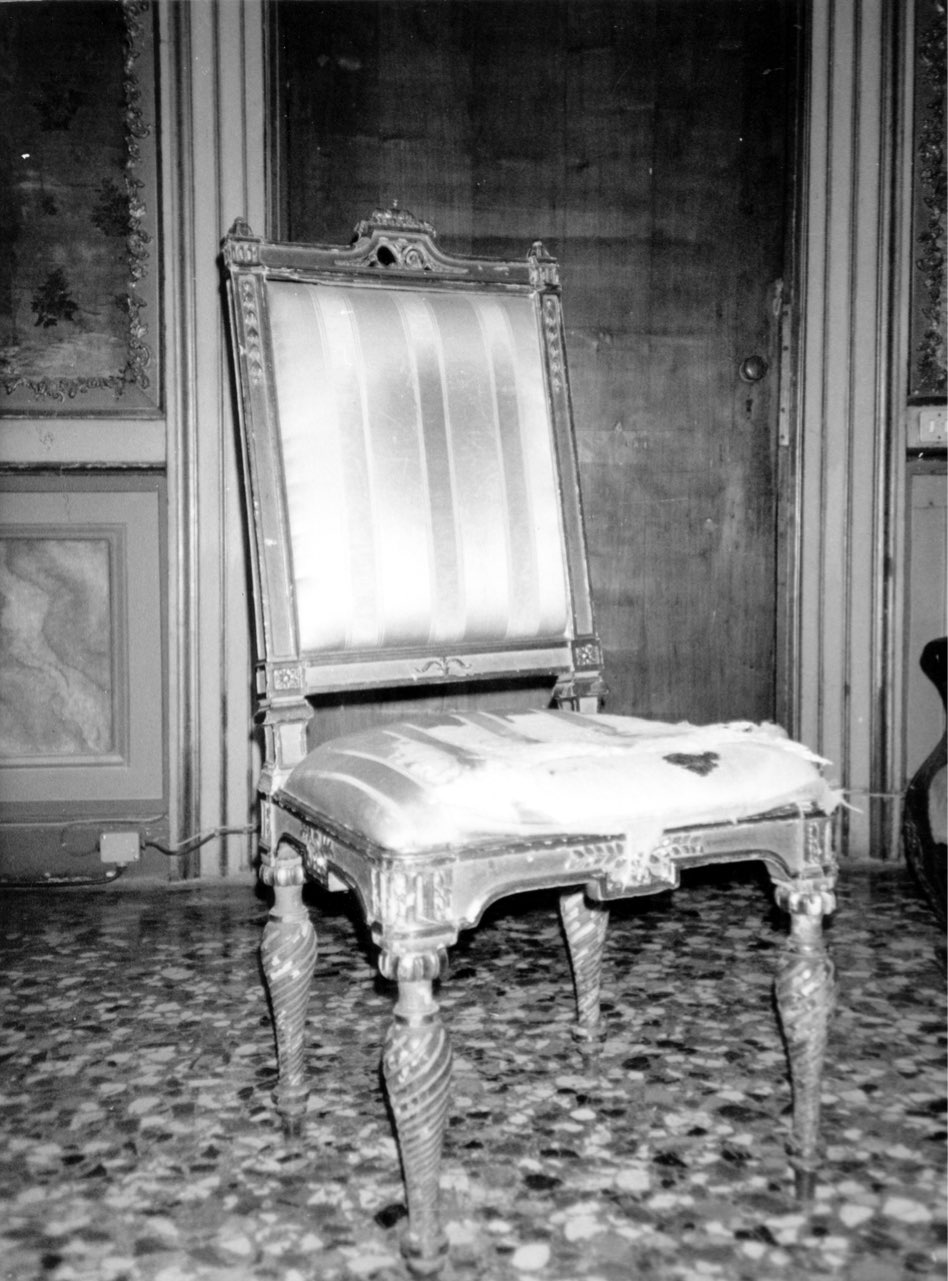 sedia, opera isolata - ambito italiano (fine/ inizio XVIII/ XIX)
