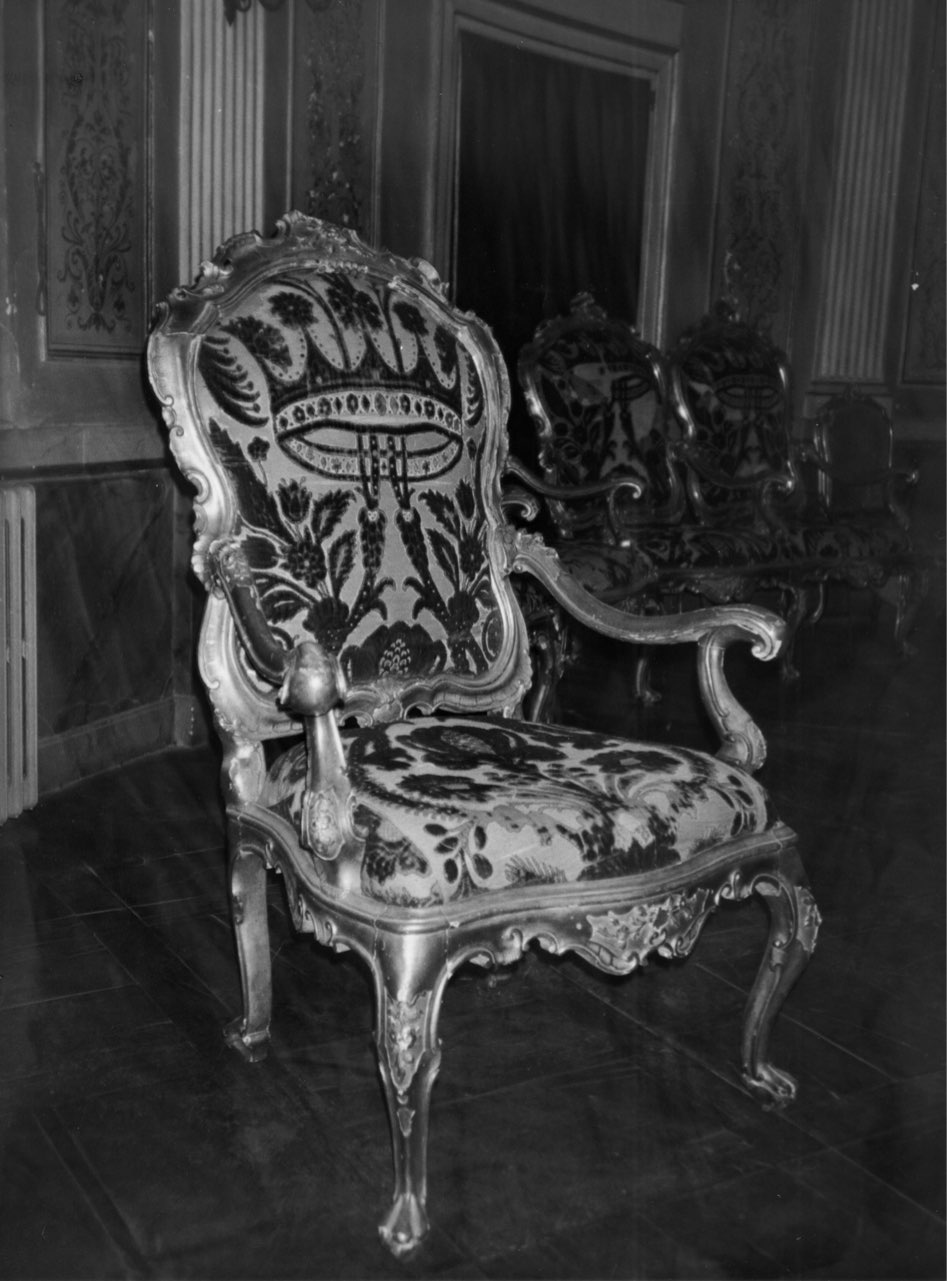 poltrona, serie - ambito italiano (terzo quarto XVIII)