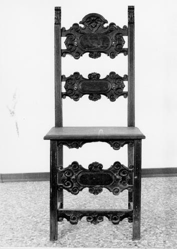 sedia, opera isolata - manifattura lombardo-veneta (metà XIX)