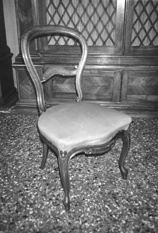 sedia, opera isolata - manifattura lombardo-veneto (metà XIX)