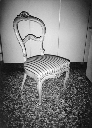 sedia, opera isolata - manifattura veneziana (terzo quarto XIX)