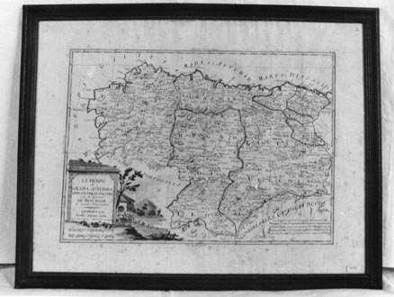 li regni di Galizia, Asturies, Leon, Castiglia Vecchia, con la signoria di Biscaglia. Di nuova projezione, carta geografica (stampa calcografica) - ambito veneziano (ultimo quarto XVIII)