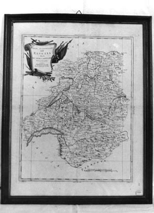 parte occidentale dell'Elvezia divisa nei suoi cantoni. Di nuova projezione, carta geografica (stampa calcografica) di Zuliani Giuliano - ambito italiano (ultimo quarto XVIII)